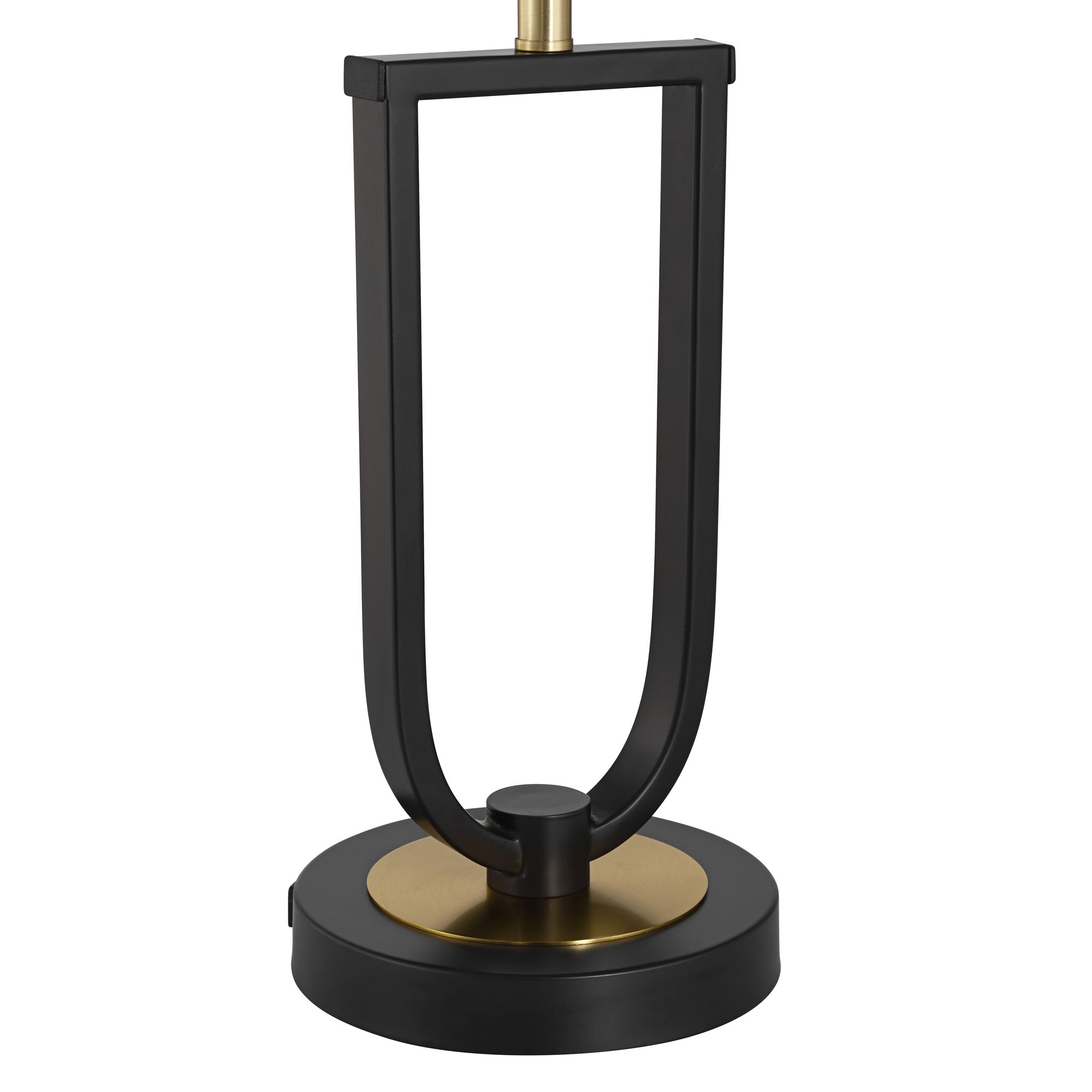 Image 7 Pellana 24 3/4" High Black and Brass USB Table Lamp more views