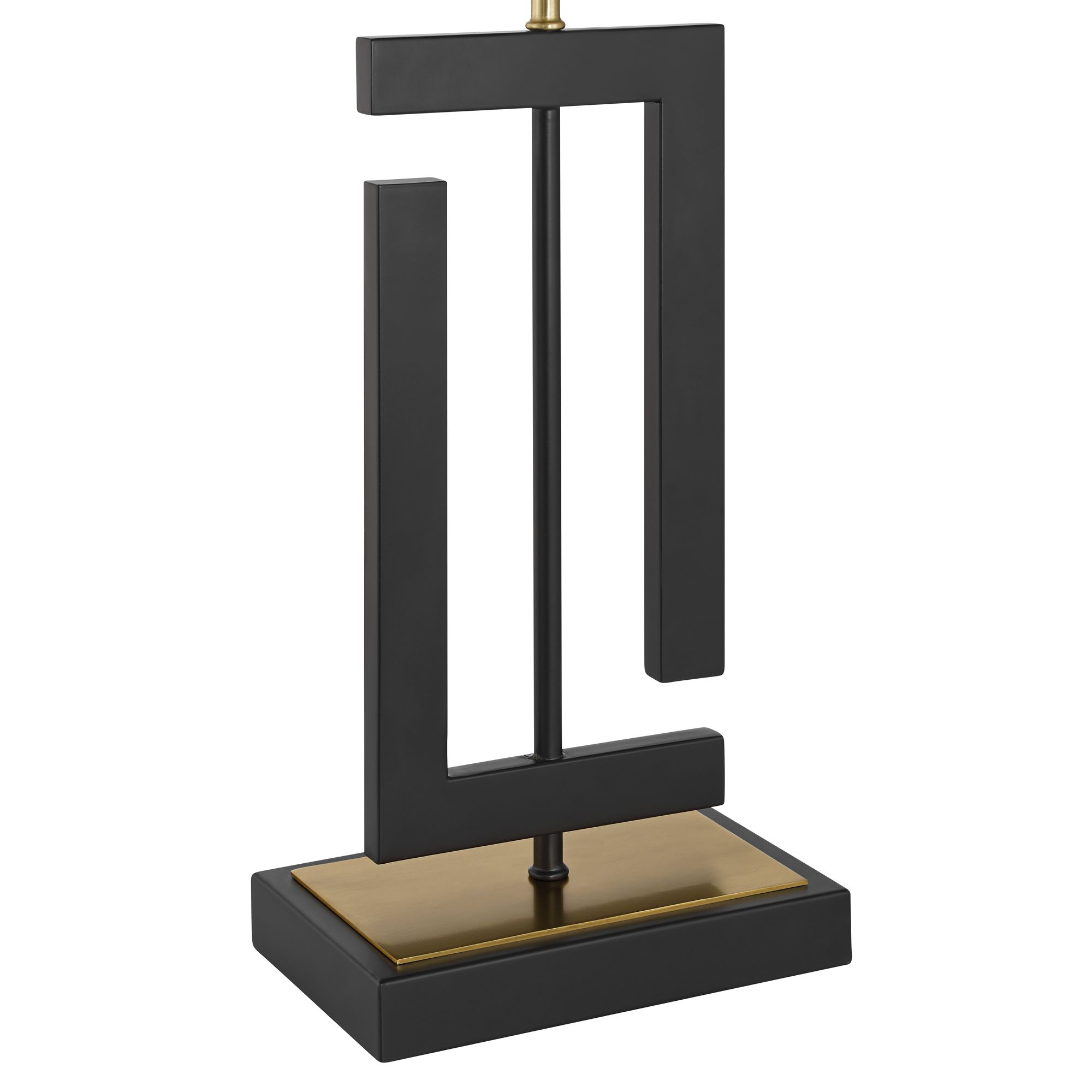 Image 6 Pellana 26 1/4" High Matte Black and Brass USB Table Lamp more views