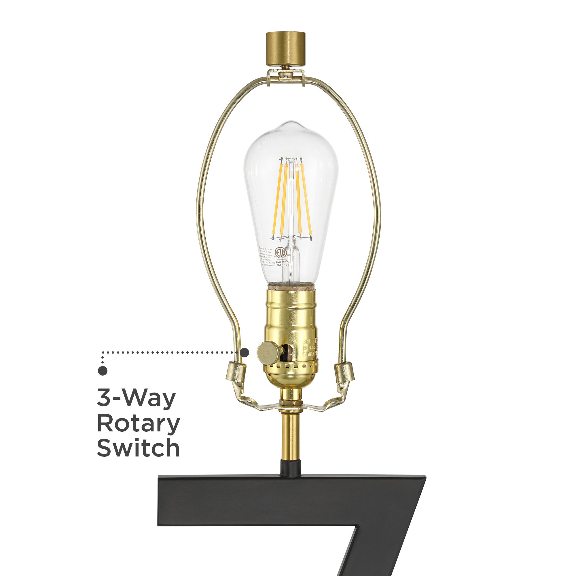 Pellana 26" Z-Base Table Lamp with USBs and Power Outlet