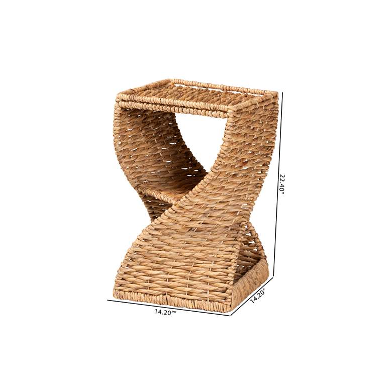 Image 7 Pelleas 14 1/4" Wide Natural Brown Water Hyacinth End Table more views