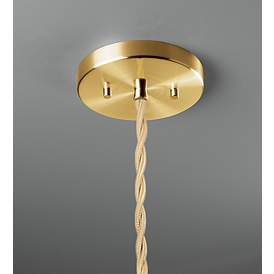 Image5 of Pelona 15 1/2" Wide Brass Sky Blue Twisted Pendant Light more views