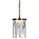Peludo 8" Wide Brass and Crystal LED Mini Pendant