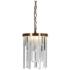 Peludo 8" Wide Brass and Crystal LED Mini Pendant