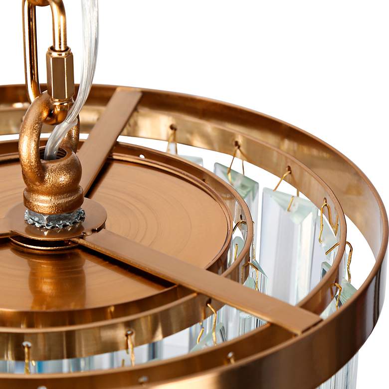 Image 3 Peludo 8" Wide Brass and Crystal LED Mini Pendant more views
