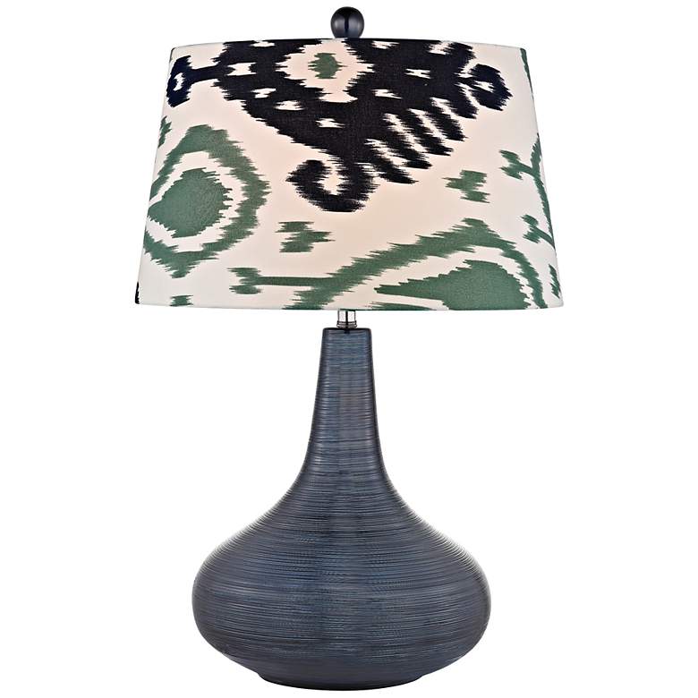 Image 1 Penarth Navy Blue Ceramic Table Lamp