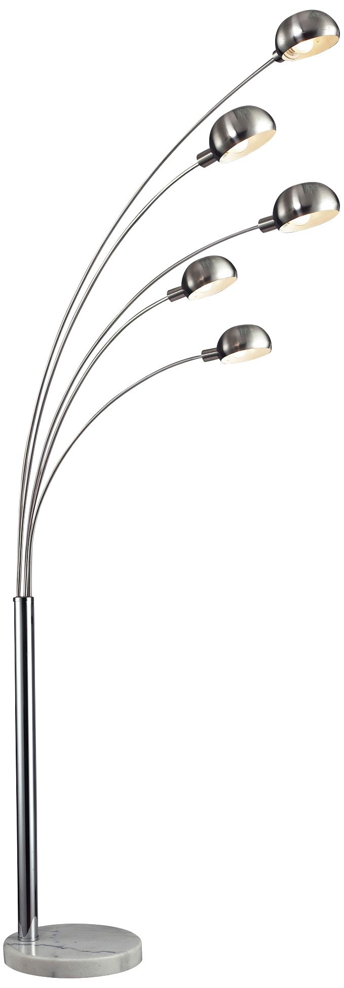 chrome floor lamp with marble base