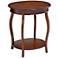 Pendalton 20 1/4" Wide Dark Walnut Small Bamboo Accent Table