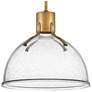 3_Pendant Argo-Small Pendant-Heritage Brass With Clear Seedy Glass more views