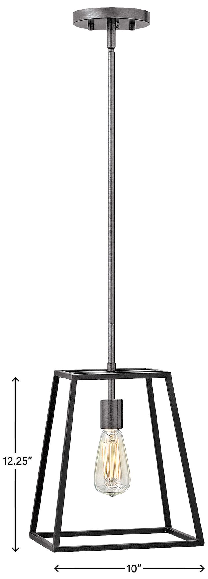 Pendant Fulton-Large Open Frame Pendant-Aged Zinc