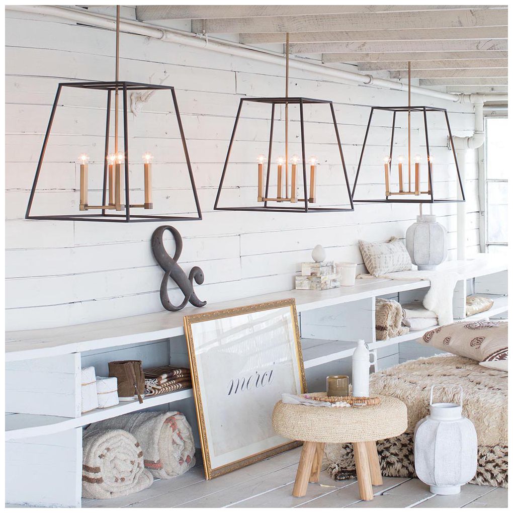 Pendant Fulton-Large Open Frame Pendant-Aged Zinc