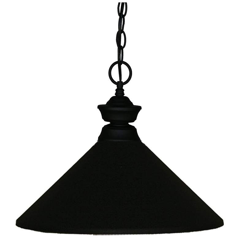 Image 1 Pendant Lights by Z-Lite Matte Black 1 Light Pendant