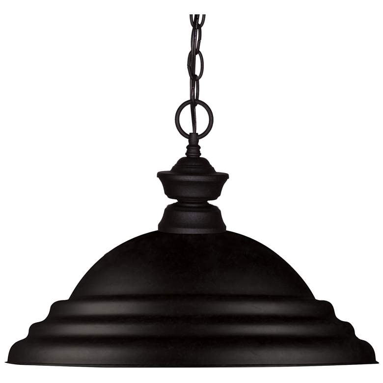 Image 1 Pendant Lights by Z-Lite Matte Black 1 Light Pendant