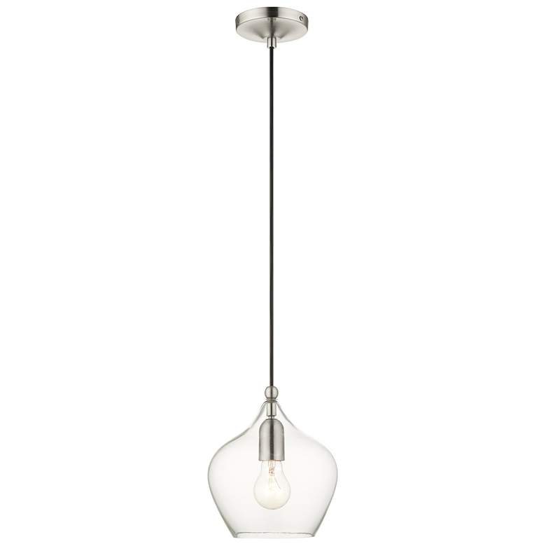 Image 1 Pendants 1 Light Brushed Nickel Mini Pendant