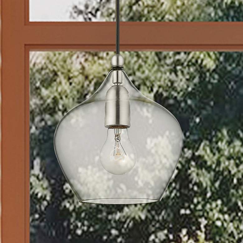 Image 1 Pendants 1 Light Brushed Nickel Mini Pendant