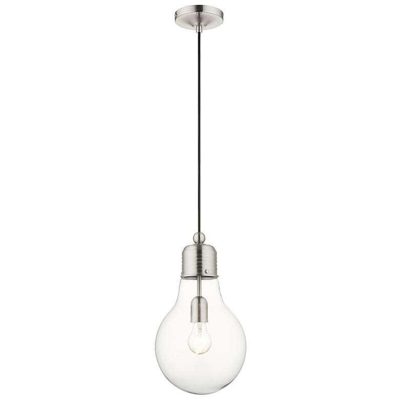 Image 2 Pendants 1 Light Brushed Nickel Mini Pendant