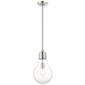 Livex Lighting Hand Blown Art Glass Mini Pendants Silver Collection