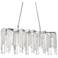 Penderet 32" Wide Chrome and Crystal Island Pendant Light