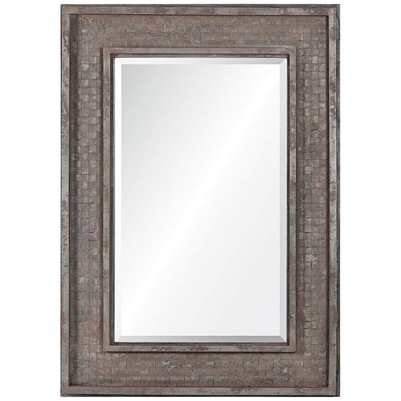 Image 1 Pendle Rusted Brown 30 inch x 42 inch Rectangle Wall Mirror