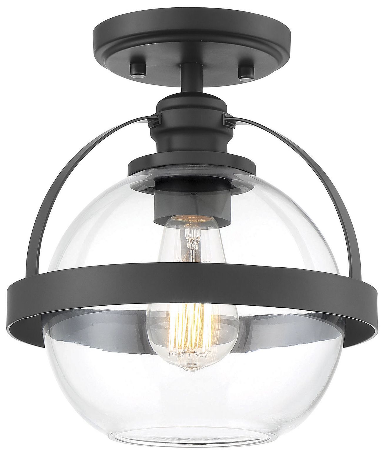 Pendleton 1-Light Ceiling Light in Matte Black