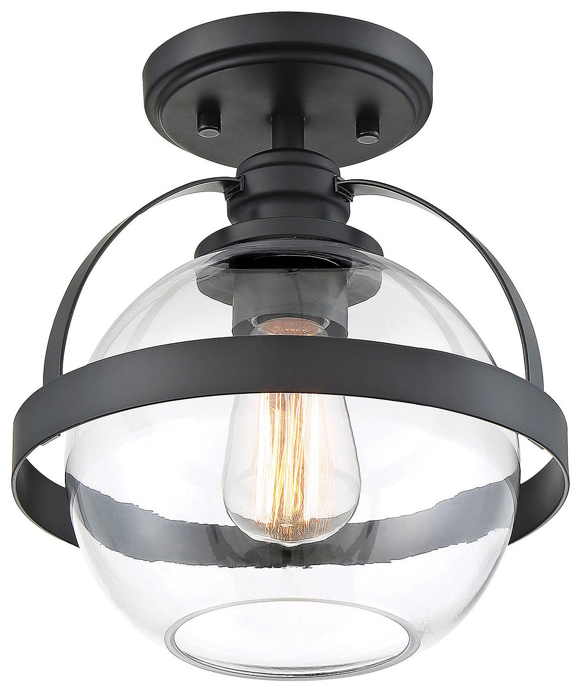 Image 4 Pendleton 1-Light Ceiling Light in Matte Black more views