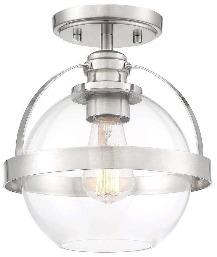 Pendleton 1-Light Ceiling Light in Satin Nickel