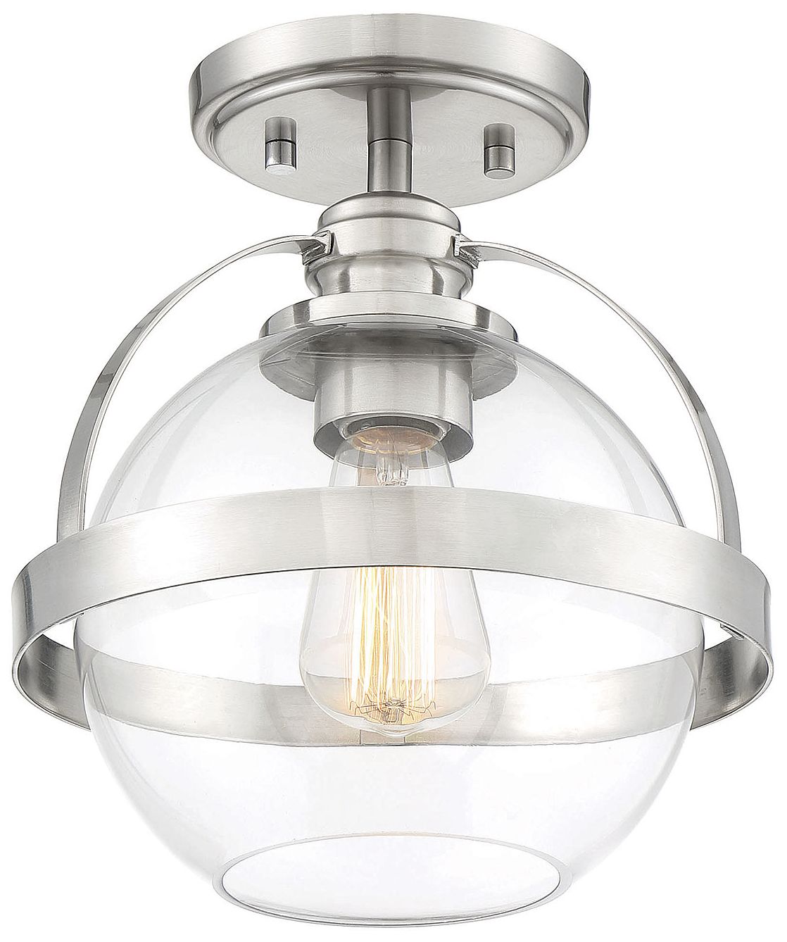 Image 5 Pendleton 1-Light Ceiling Light in Satin Nickel more views