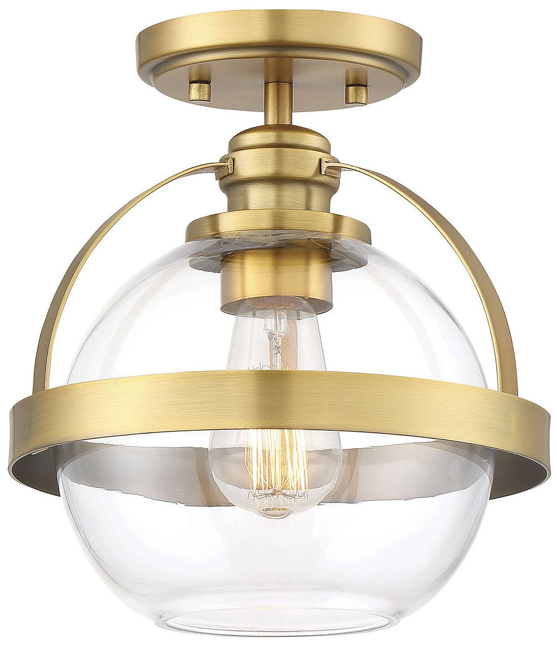 Pendleton 1-Light Ceiling Light in Warm Brass