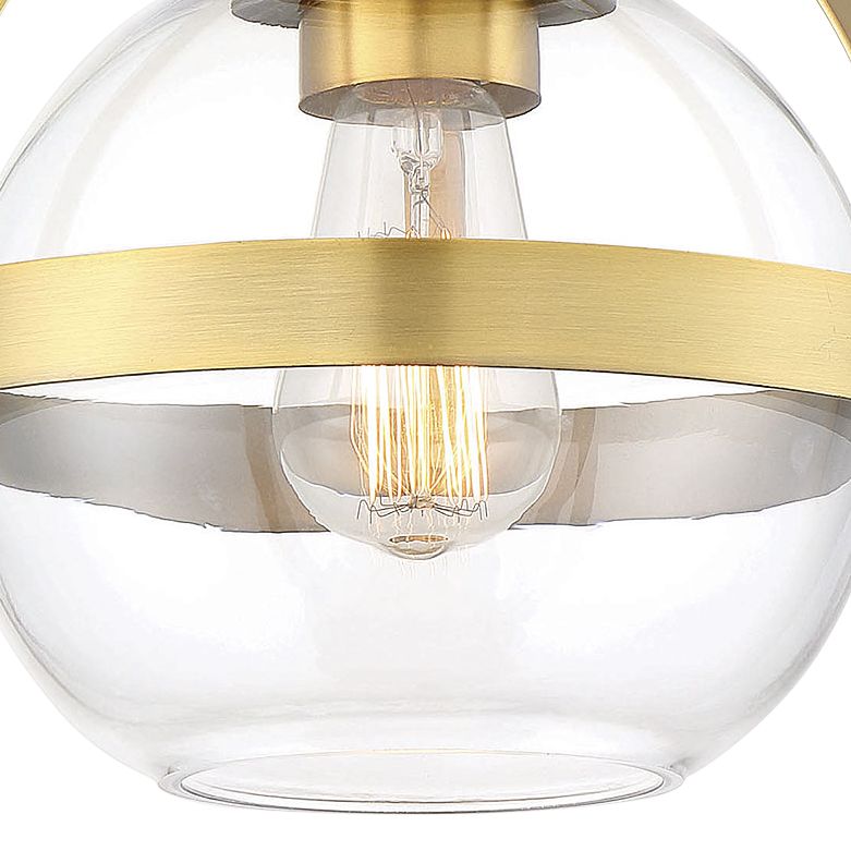 Image 2 Pendleton 1-Light Ceiling Light in Warm Brass more views