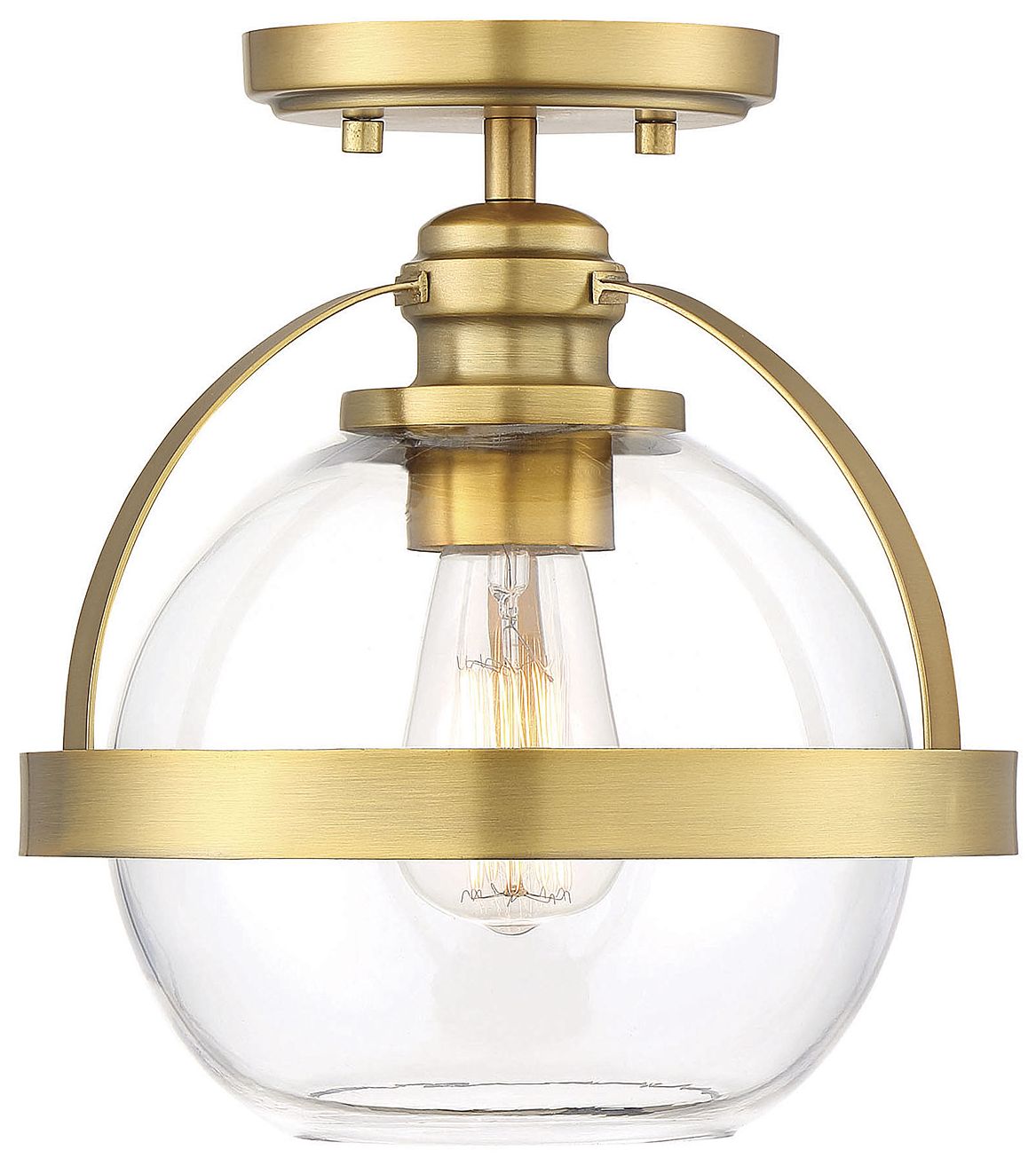 Image 5 Pendleton 1-Light Ceiling Light in Warm Brass more views