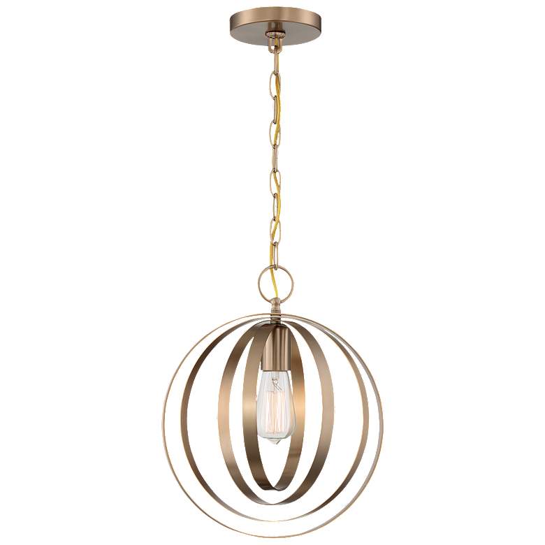 Image 1 Pendleton; 1 Light; Pendant Fixture; Burnished Brass Finish