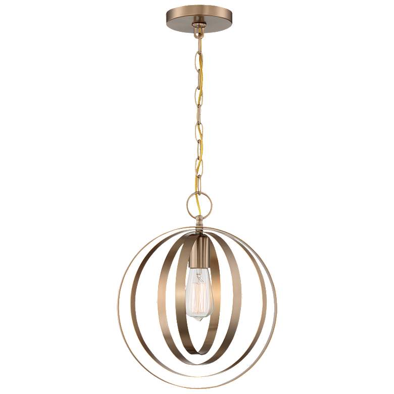 Image 1 Pendleton; 1 Light; Pendant Fixture; Burnished Brass Finish