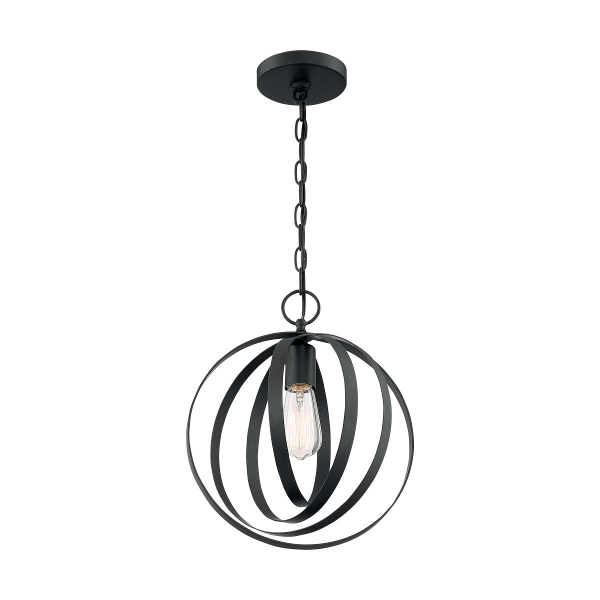 Image 2 Pendleton; 1 Light; Pendant Fixture; Matte Black Finish more views