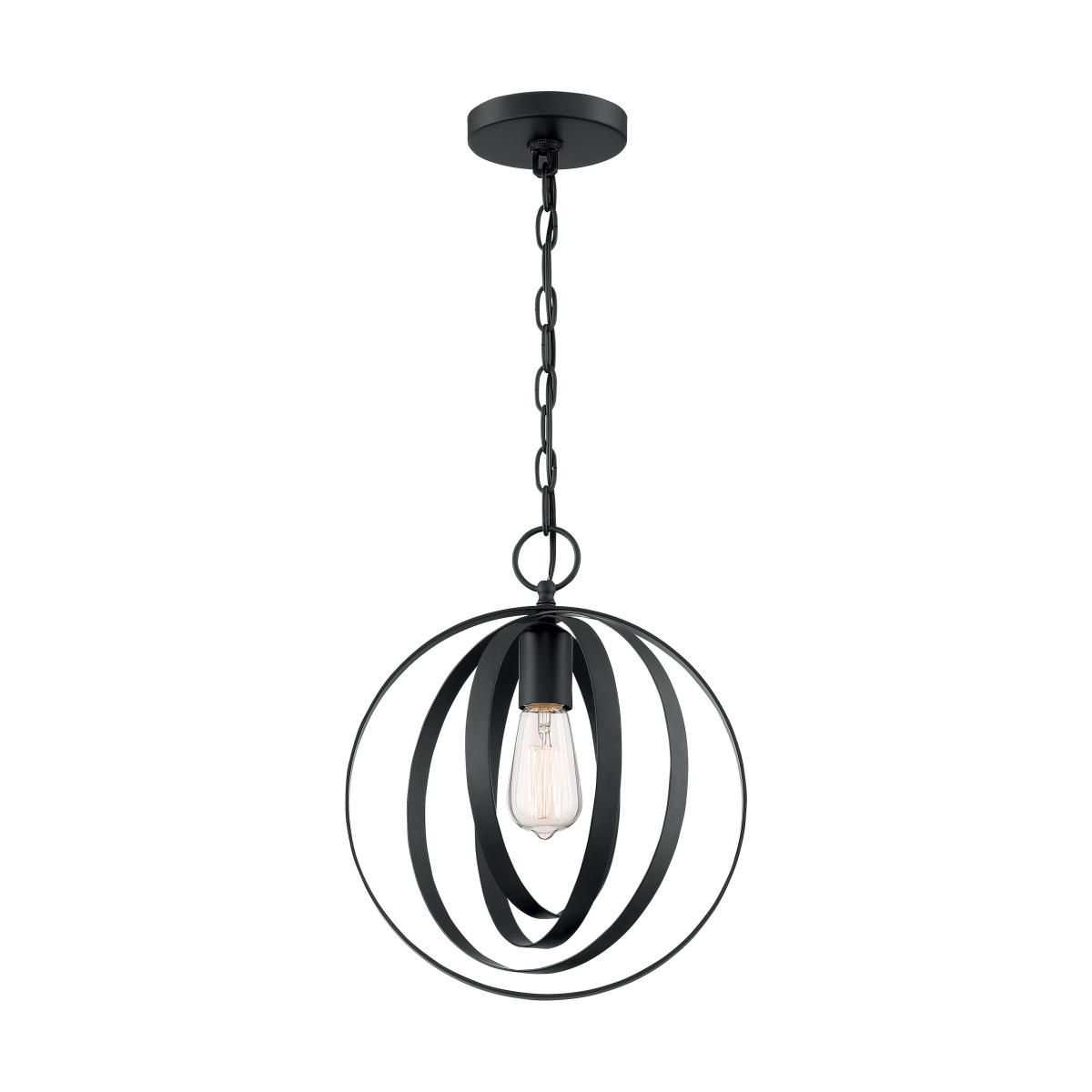Image 4 Pendleton; 1 Light; Pendant Fixture; Matte Black Finish more views