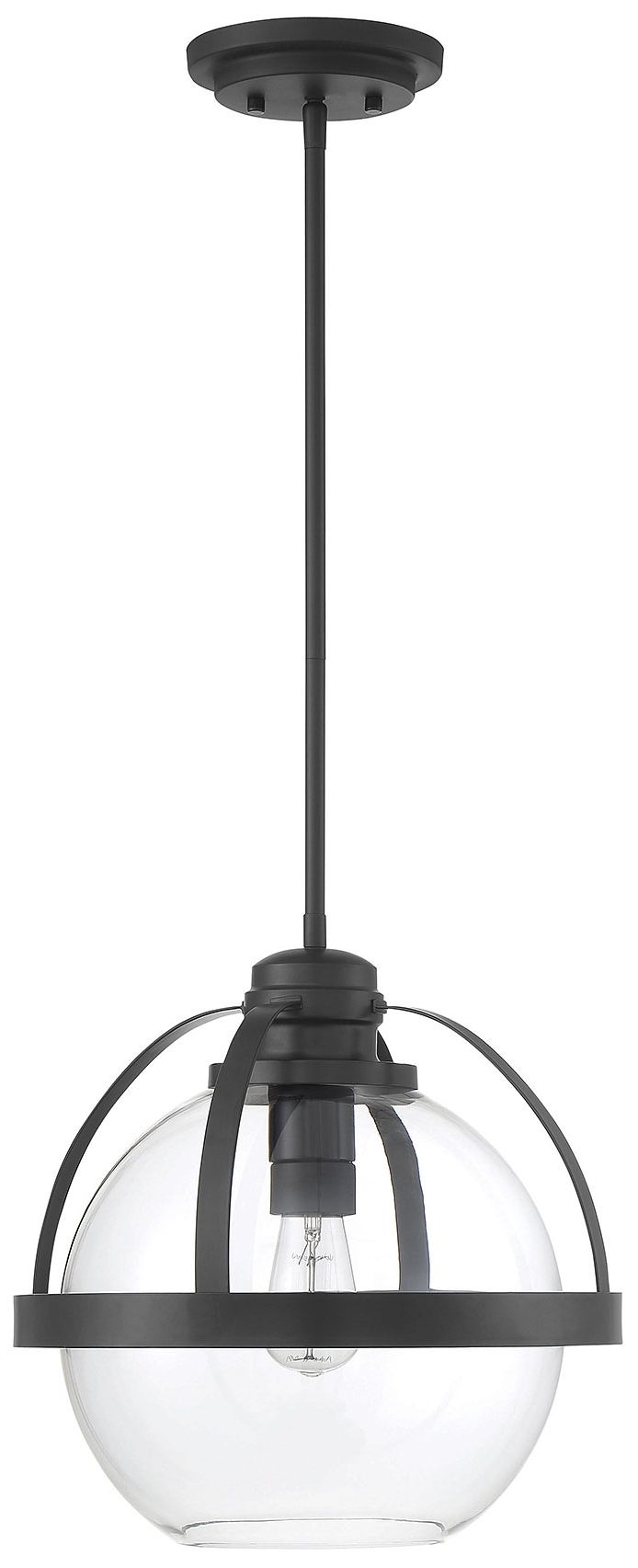 Pendleton 1-Light Pendant in Matte Black