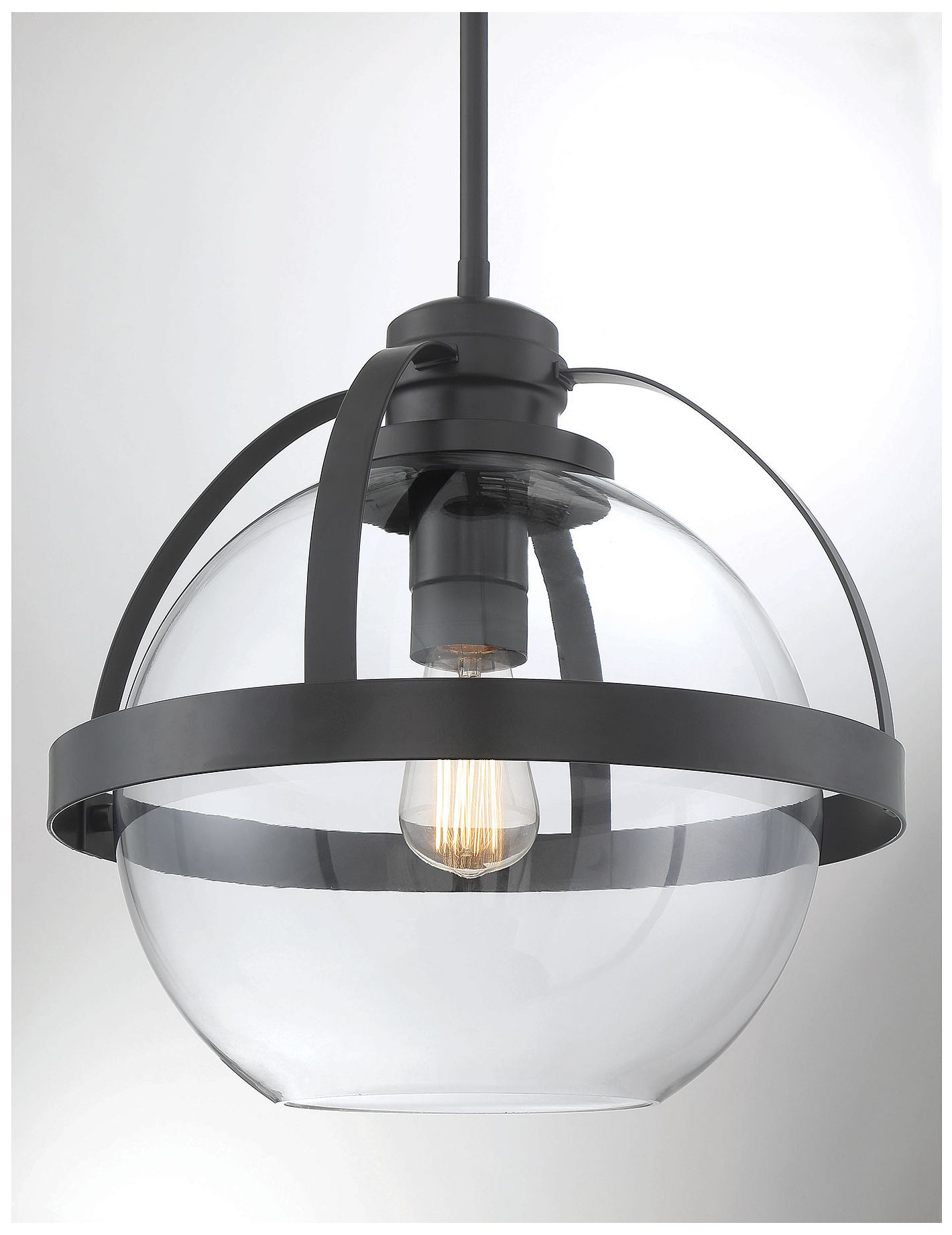 Pendleton 1-Light Pendant in Matte Black