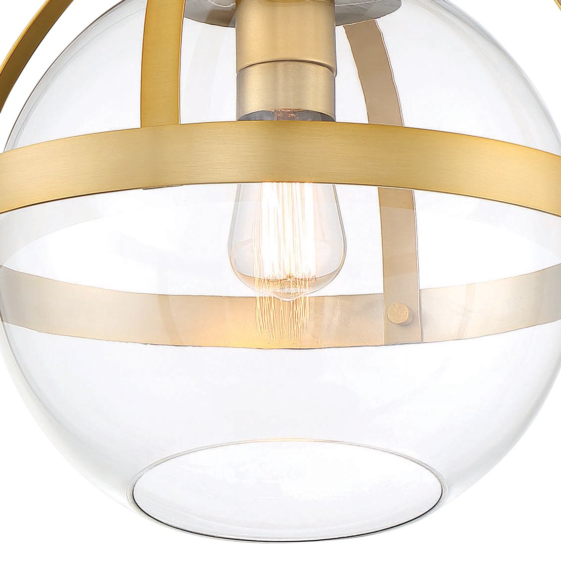 Image 2 Pendleton 1-Light Pendant in Warm Brass more views
