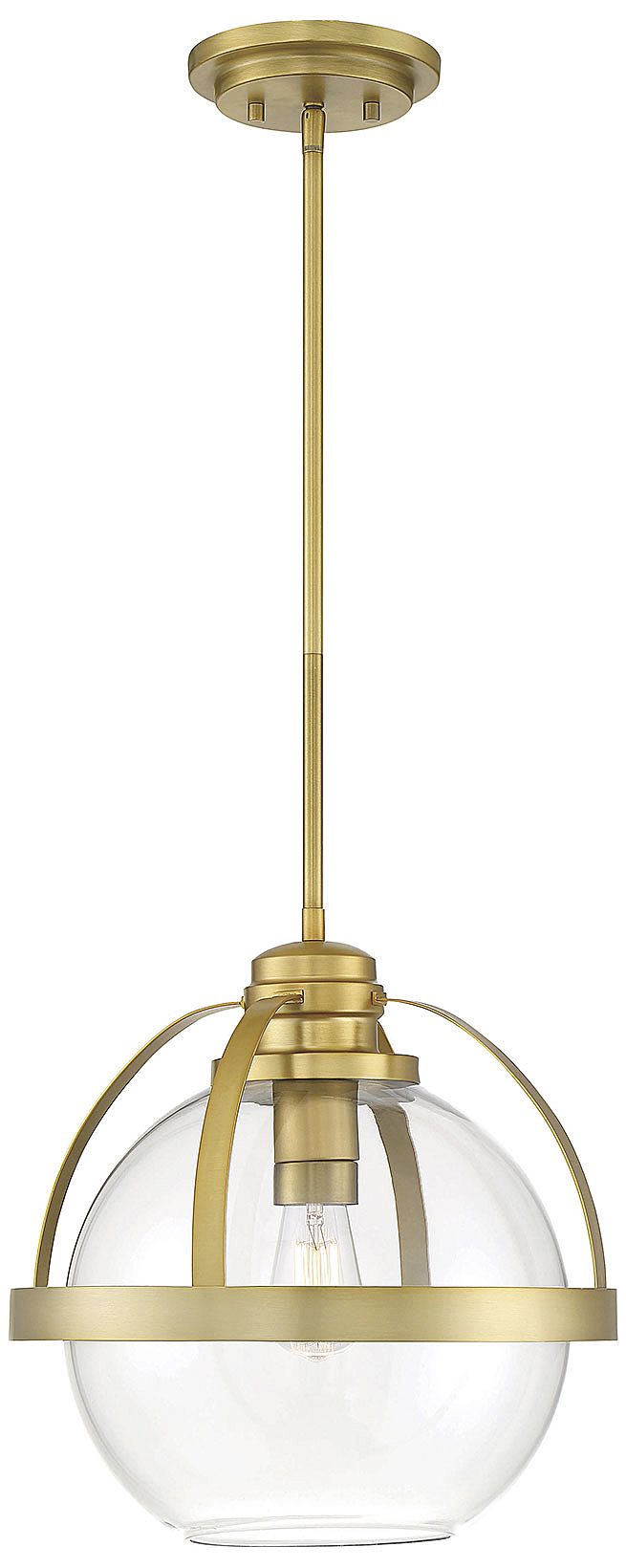 Image 4 Pendleton 1-Light Pendant in Warm Brass more views