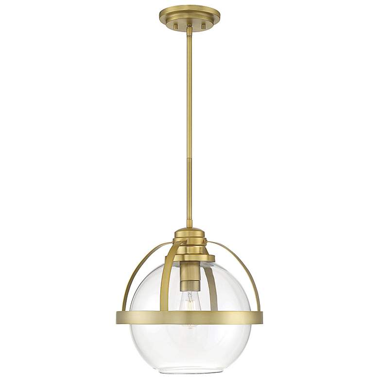 Image 4 Pendleton 14 inch Wide Warm Brass Clear Glass Pendant Light more views