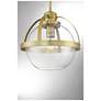 6_Pendleton 14" Wide Warm Brass Clear Glass Pendant Light more views