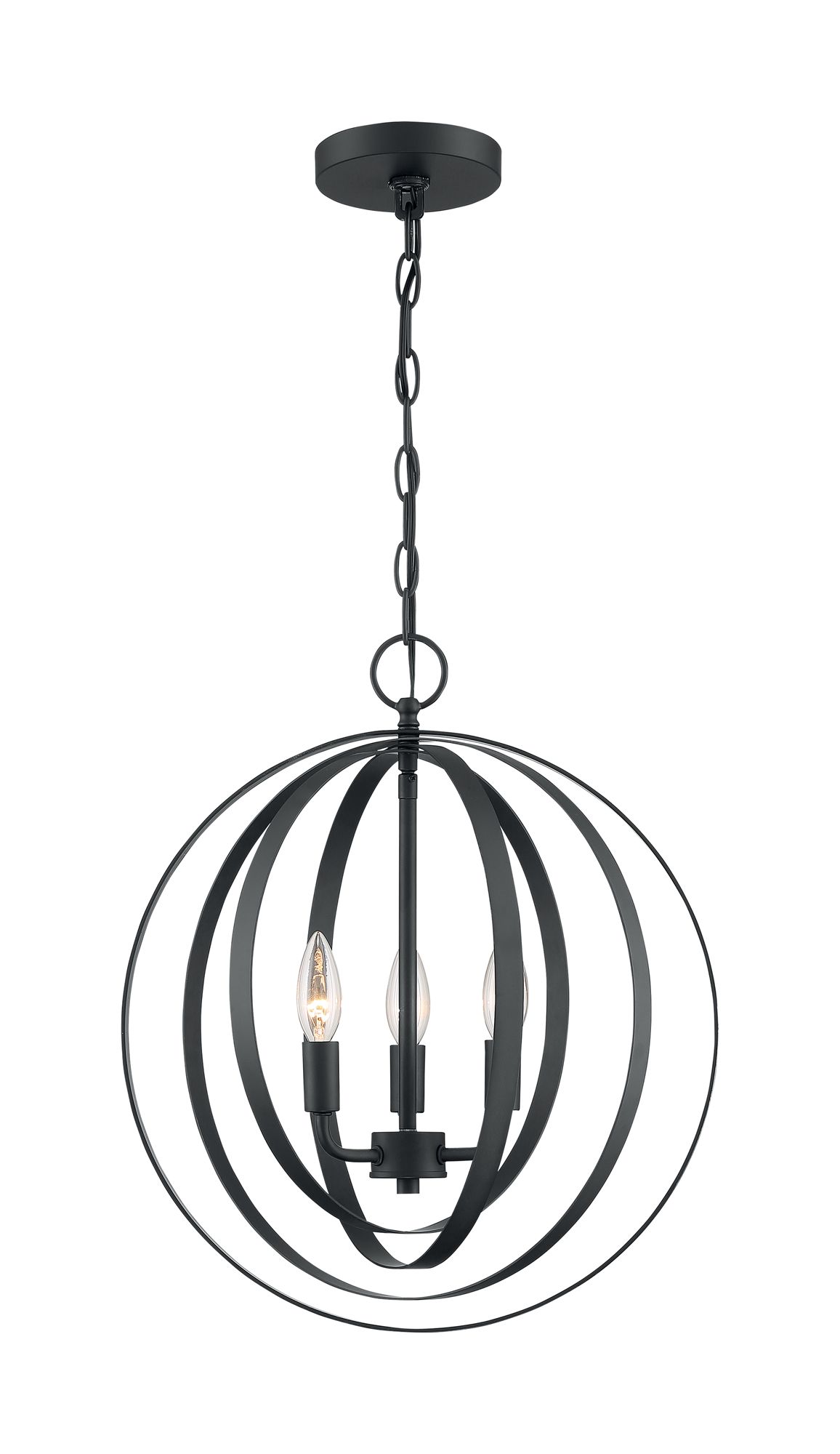 Image 3 Pendleton; 3 Light; Pendant Fixture; Matte Black Finish more views