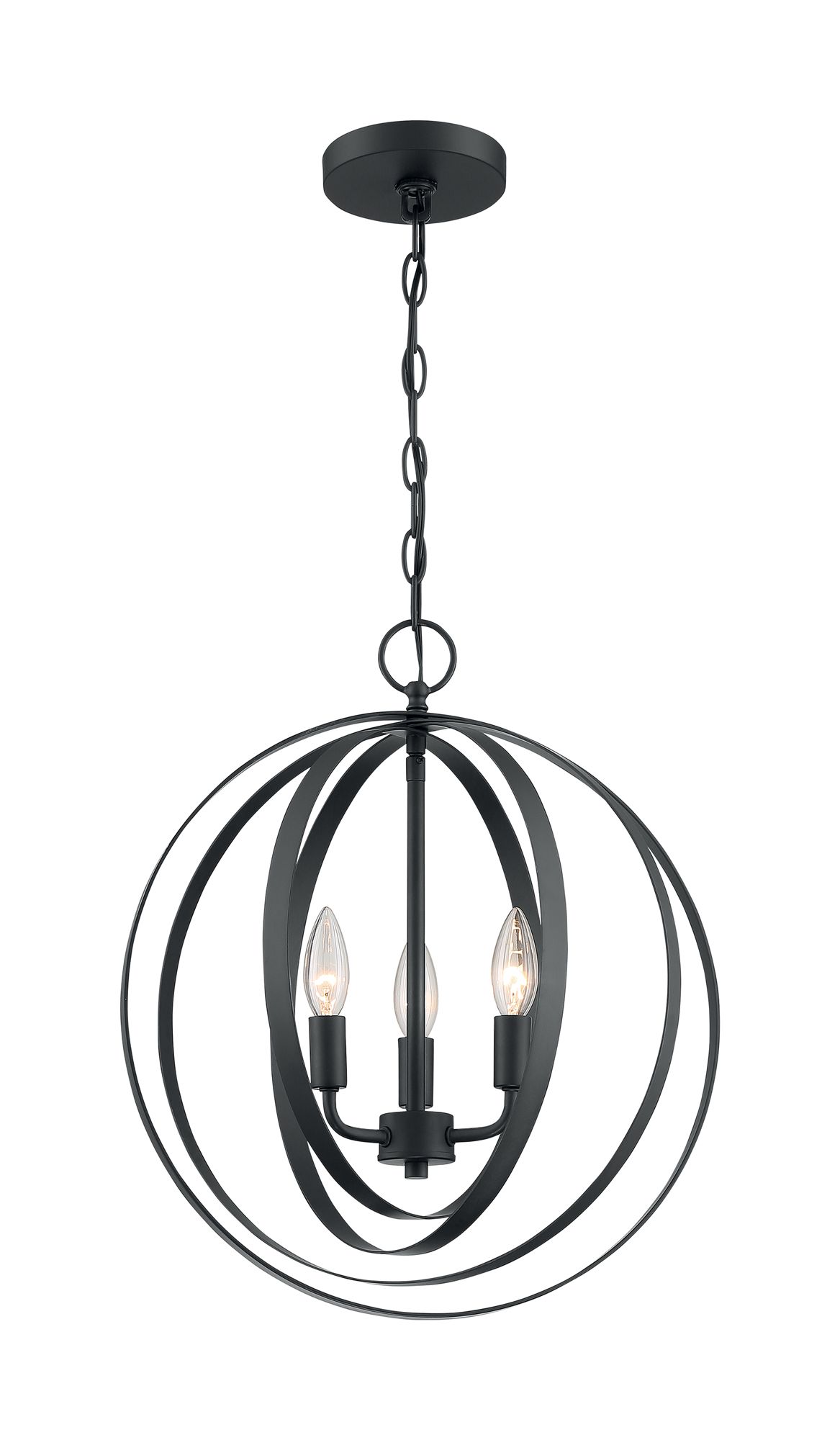 Image 4 Pendleton; 3 Light; Pendant Fixture; Matte Black Finish more views