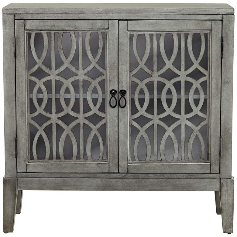 Image 6 Pendleton 36" Wide Gray Wood 2-Shelf Decorative Cabinet more views