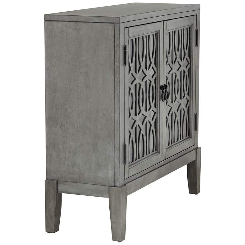 Image 7 Pendleton 36" Wide Gray Wood 2-Shelf Decorative Cabinet more views