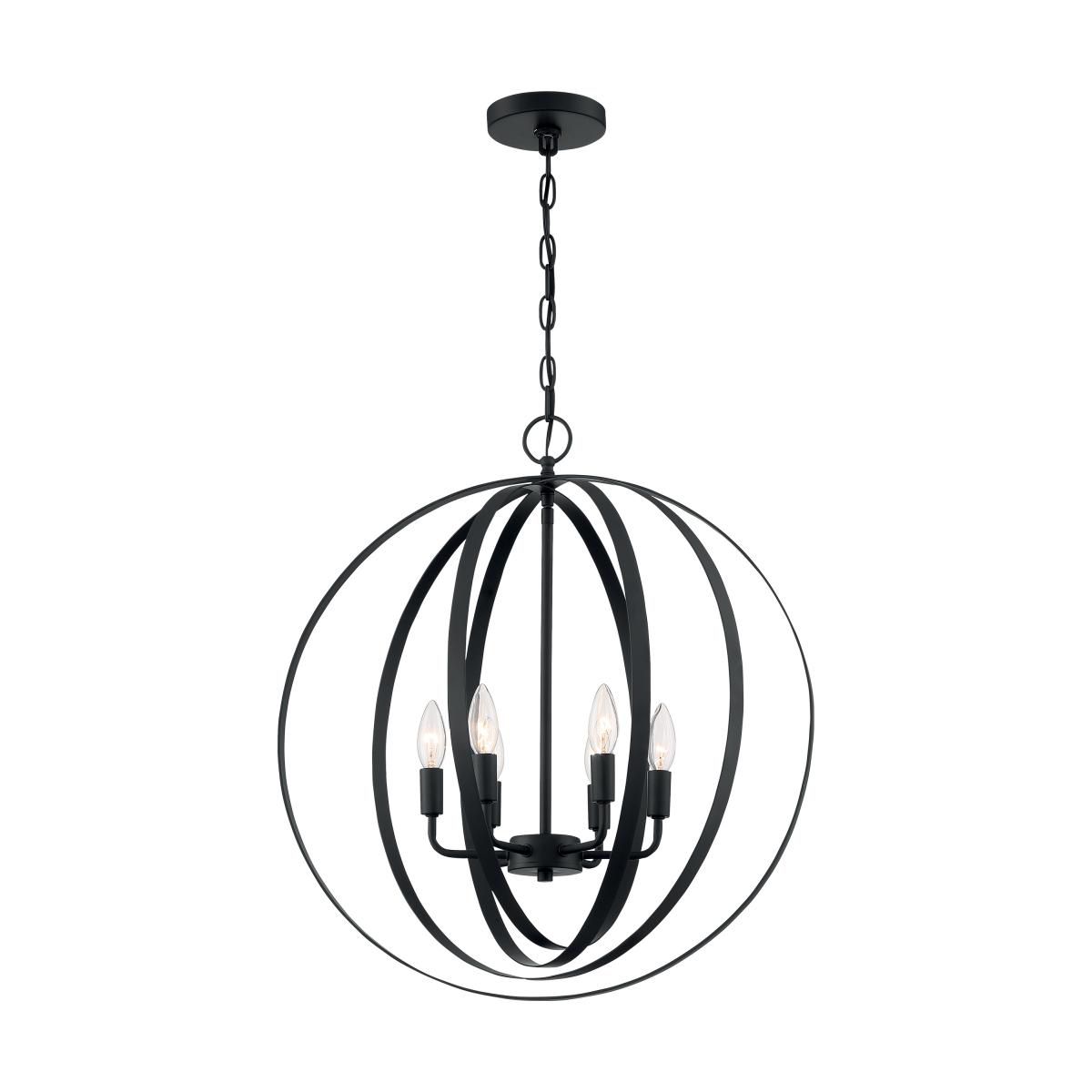 Image 4 Pendleton; 6 Light; Pendant Fixture; Matte Black Finish more views