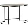 Pendrie 47 1/4" Wide Black and Gray Oval Writing Desk