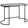 Pendrie 47 1/4" Wide Black and Gray Oval Writing Desk