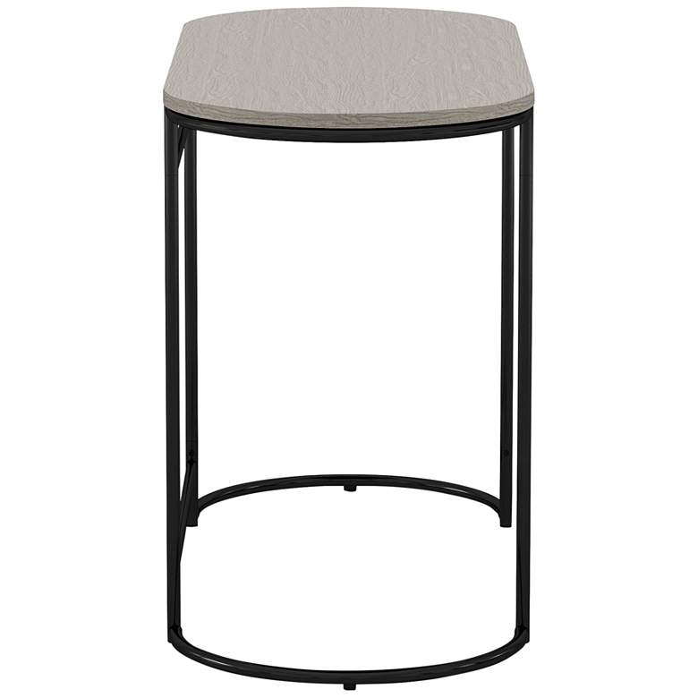 Image 7 Pendrie 47 1/4" Wide Black and Gray Oval Writing Desk more views
