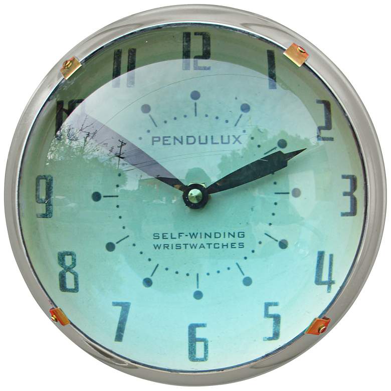 Image 1 Pendulux Orbit Aluminum 8 inch Round Wall Clock