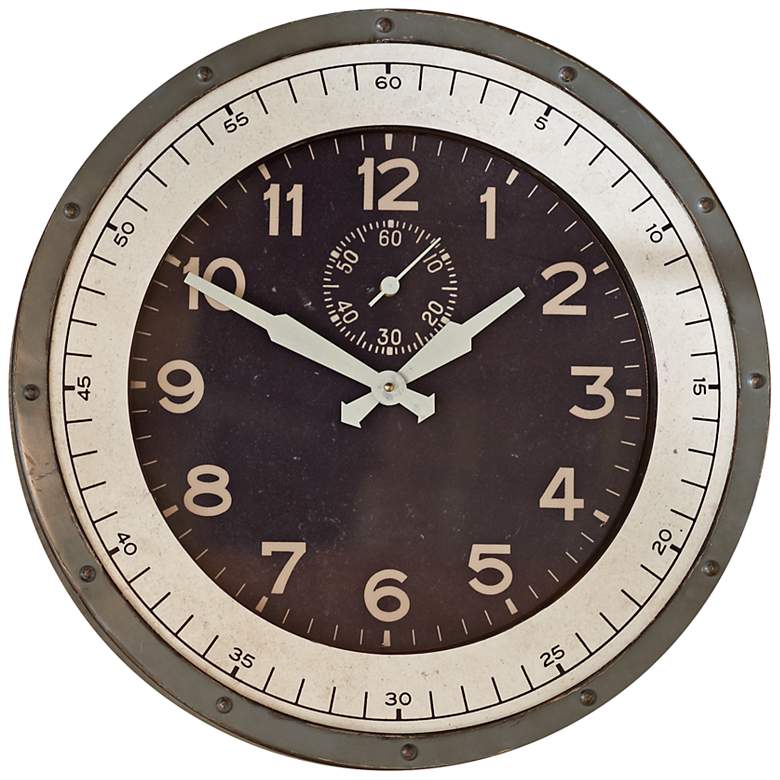 Image 1 Pendulux Skyway Steel 20 inch Round Wall Clock