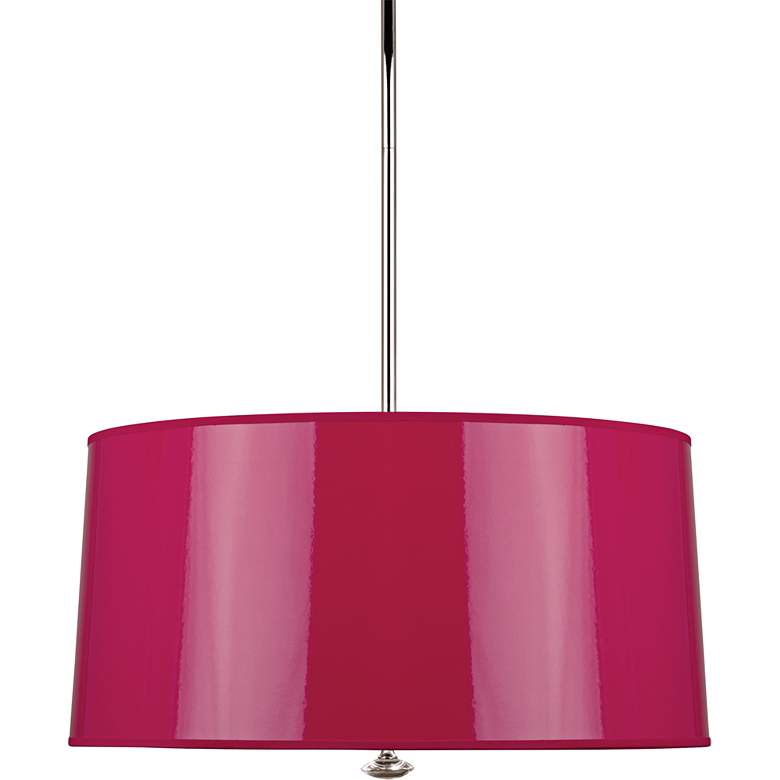 Image 1 Penelope 25 1/2 inch Wide Fuchsia Polished Nickel Pendant Light